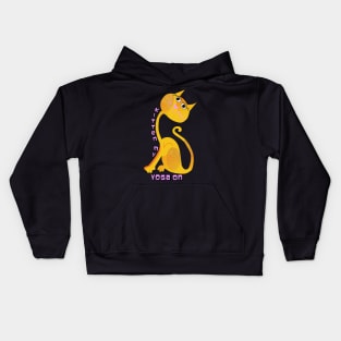 Kitten My Yoga On Kids Hoodie